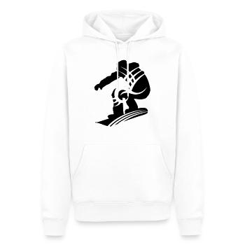 Snowboarding male de - Männer Premium Bio Hoodie - Weiß - Vorne - Nico (187cm)