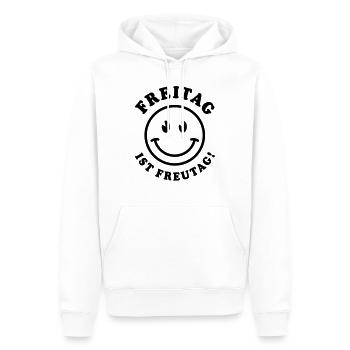 Freitag ist Freutag! - Männer Premium Bio Hoodie - Weiß - Vorne - Nico (187cm)