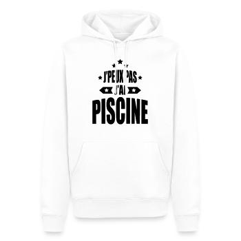 j'peux pas j'ai piscine - Sweat à capuche Premium bio Homme - blanc - Devant - Nico (187cm)