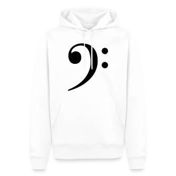 Bass Clef Musique Grave - Sweat à capuche Premium bio Homme - blanc - Devant - Nico (187cm)
