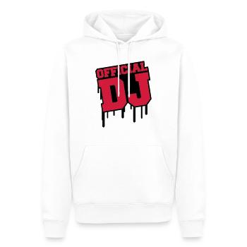 official_dj_c2 - Sweat à capuche Premium bio Homme - blanc - Devant - Nico (187cm)