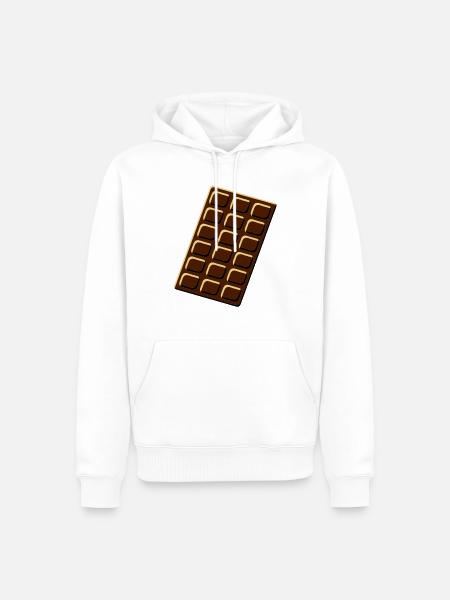 chocolate - Men’s Premium Organic Hoodie - white