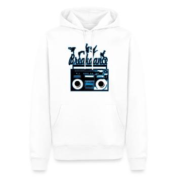 breakdance - Männer Premium Bio Hoodie - Weiß - Vorne - Nico (187cm)