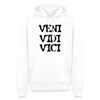 Veni Vidi Vici ! - Sweat à capuche Premium bio Homme - blanc - Devant - Nico (187cm)