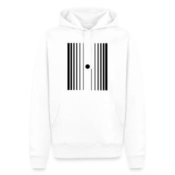 doppler effect - Sweat à capuche Premium bio Homme - blanc - Devant - Nico (187cm)