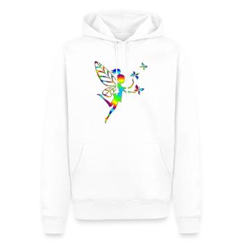 Elfe, Fee, Schmetterlinge, Magie, Schutzengel - Männer Premium Bio Hoodie - Weiß - Vorne - Nico (187cm)