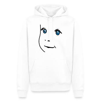babyface - Men’s Premium Organic Hoodie - white - Front - Nico (187cm)