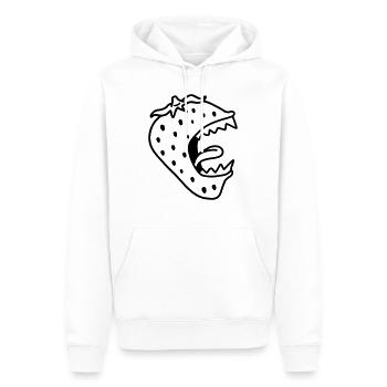 Monster Strawberry - Sweat à capuche Premium bio Homme - blanc - Devant - Nico (187cm)