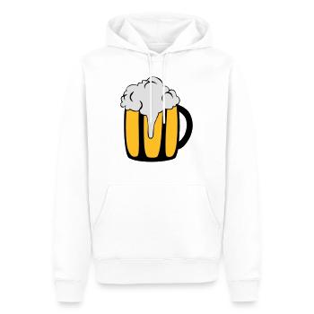 Bierglas - Männer Premium Bio Hoodie - Weiß - Vorne - Nico (187cm)