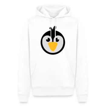 Manchot - Sweat à capuche Premium bio Homme - blanc - Devant - Nico (187cm)