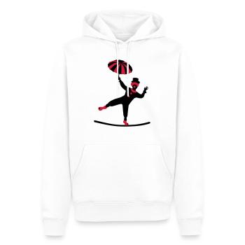 Cirque - Sweat à capuche Premium bio Homme - blanc - Devant - Nico (187cm)