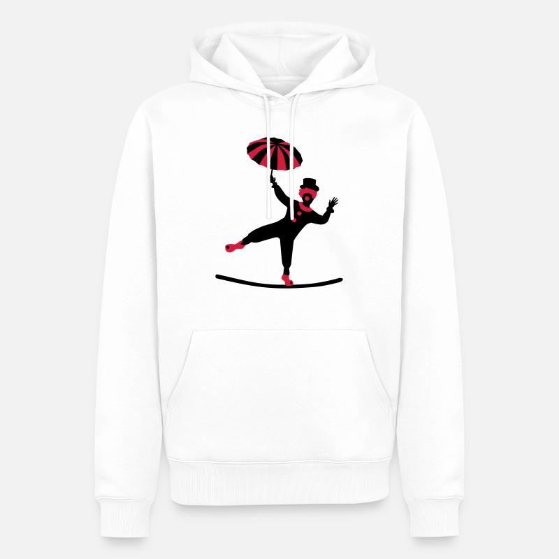 Zirkus - Männer Premium Bio Hoodie - Weiß