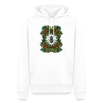 Spinne-Blumen - Männer Premium Bio Hoodie - Weiß - Vorne - Nico (187cm)