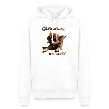 Chihuahua T-Shirts Chihuahuas are cool - Men’s Premium Organic Hoodie - white - Front - Nico (187cm)