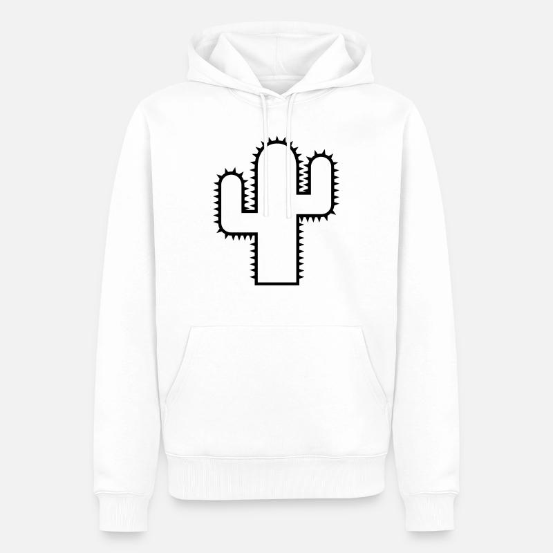 Cactus - Sweat à capuche Premium bio Homme - blanc