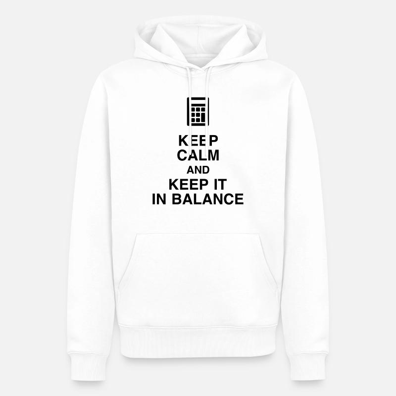 comptable / comptabilité / compter / chiffre - Sweat à capuche Premium bio Homme - blanc