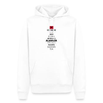 SEXY SEIN I LOVE LIEBE ALBANIEN ALBANER - Männer Premium Bio Hoodie - Weiß - Vorne - Nico (187cm)