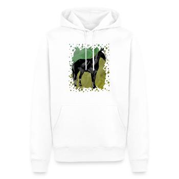 Cheval - Sweat à capuche Premium bio Homme - blanc - Devant - Nico (187cm)
