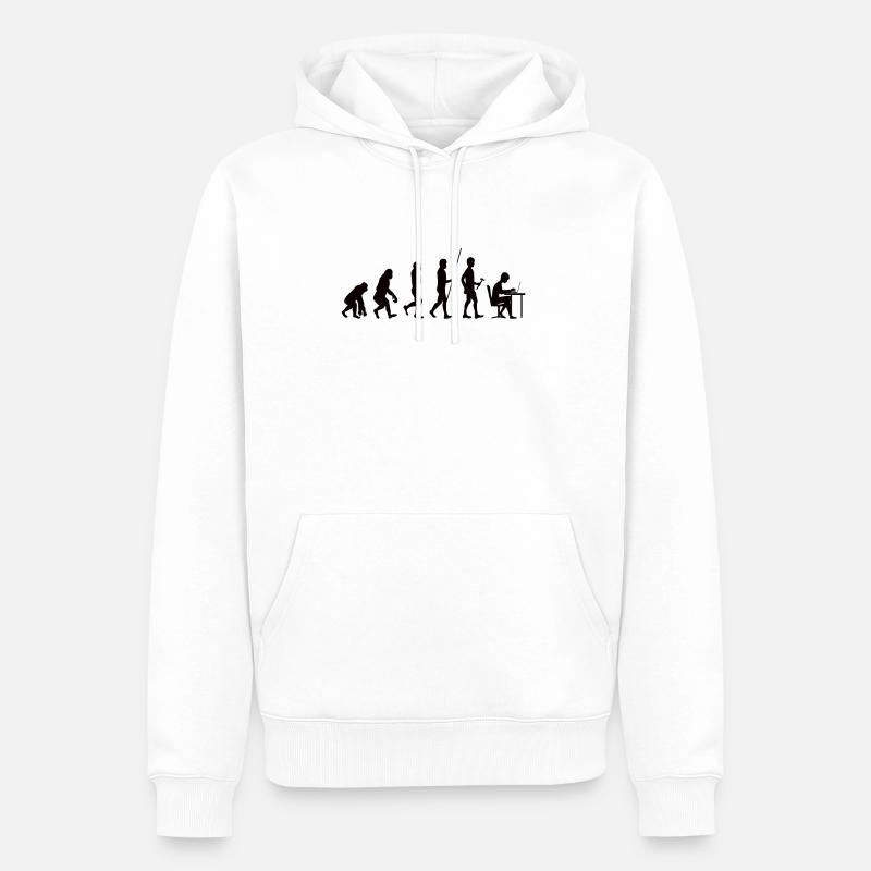 Home Office Evolution Büro - Sweat à capuche Premium bio Homme - blanc