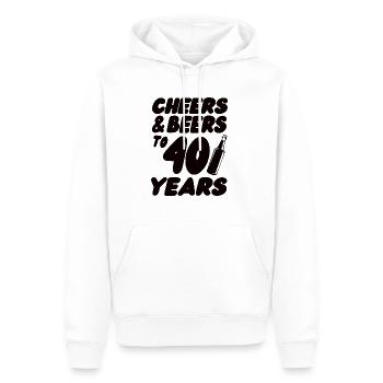 40 Geburtstag - Männer Premium Bio Hoodie - Weiß - Vorne - Nico (187cm)