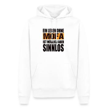 Ein Leben Ohne Mofa Ist möglich aber Sinnlos - Männer Premium Bio Hoodie - Weiß - Vorne - Nico (187cm)