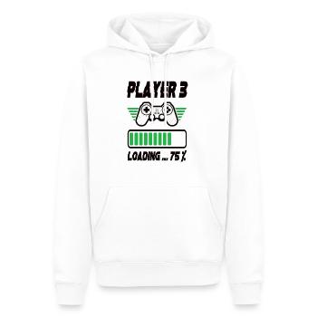 Chargement du lecteur 3 - Sweat à capuche Premium bio Homme - blanc - Devant - Nico (187cm)