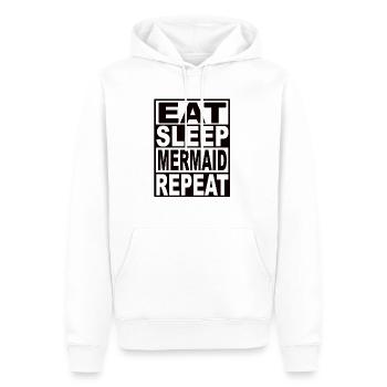 Eat Sleep Mermaid Repeat - Männer Premium Bio Hoodie - Weiß - Vorne - Nico (187cm)