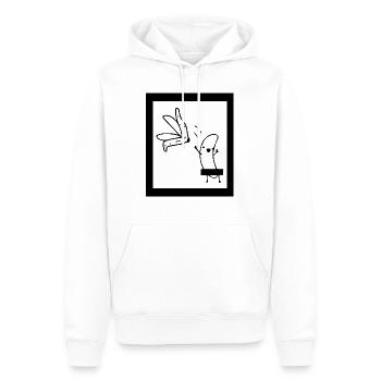 Fun Spaß Lustige - Männer Premium Bio Hoodie - Weiß - Vorne - Nico (187cm)