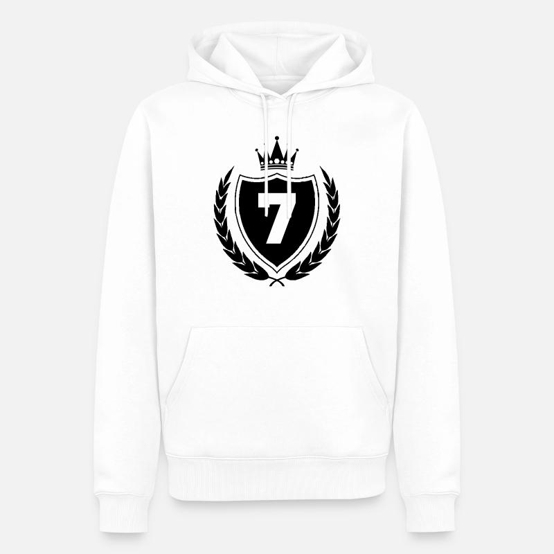 wappen 7 - Männer Premium Bio Hoodie - Weiß
