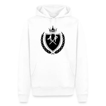 Couverts grill armoiries - Sweat à capuche Premium bio Homme - blanc - Devant - Nico (187cm)