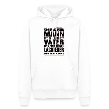 Lackierer - Männer Premium Bio Hoodie - Weiß - Vorne - Nico (187cm)