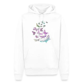 Tatouage de papillon - Sweat à capuche Premium bio Homme - blanc - Devant - Nico (187cm)