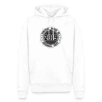 Vintage Made In 2019 Original Part Geburtstag 2019 - Männer Premium Bio Hoodie - Weiß - Vorne - Nico (187cm)