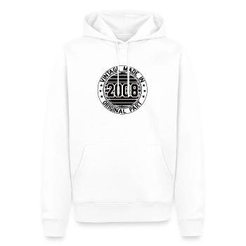 Vintage Made In 2008 Original Part Geburtstag 2008 - Männer Premium Bio Hoodie - Weiß - Vorne - Nico (187cm)