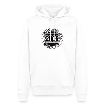 Vintage Made In 2002 Original Part Geburtstag 2002 - Männer Premium Bio Hoodie - Weiß - Vorne - Nico (187cm)