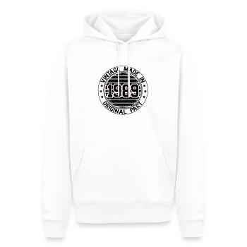 Vintage Made In 1989 Original Part Geburtstag 1989 - Männer Premium Bio Hoodie - Weiß - Vorne - Nico (187cm)