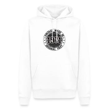 Vintage Made In 1971 Original Part Geburtstag 1971 - Männer Premium Bio Hoodie - Weiß - Vorne - Nico (187cm)