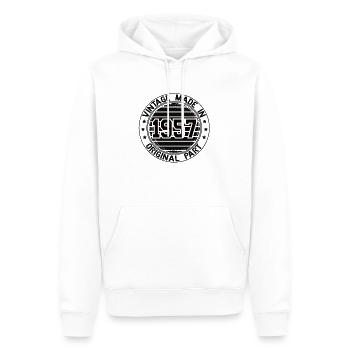 Vintage Made In 1957 Original Part Geburtstag 1957 - Männer Premium Bio Hoodie - Weiß - Vorne - Nico (187cm)