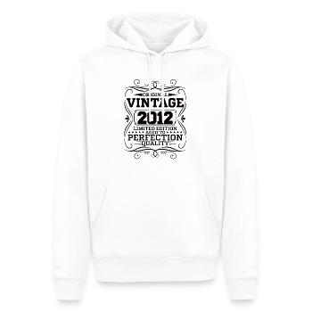Vintage 2012 Original Limited Edition - Männer Premium Bio Hoodie - Weiß - Vorne - Nico (187cm)