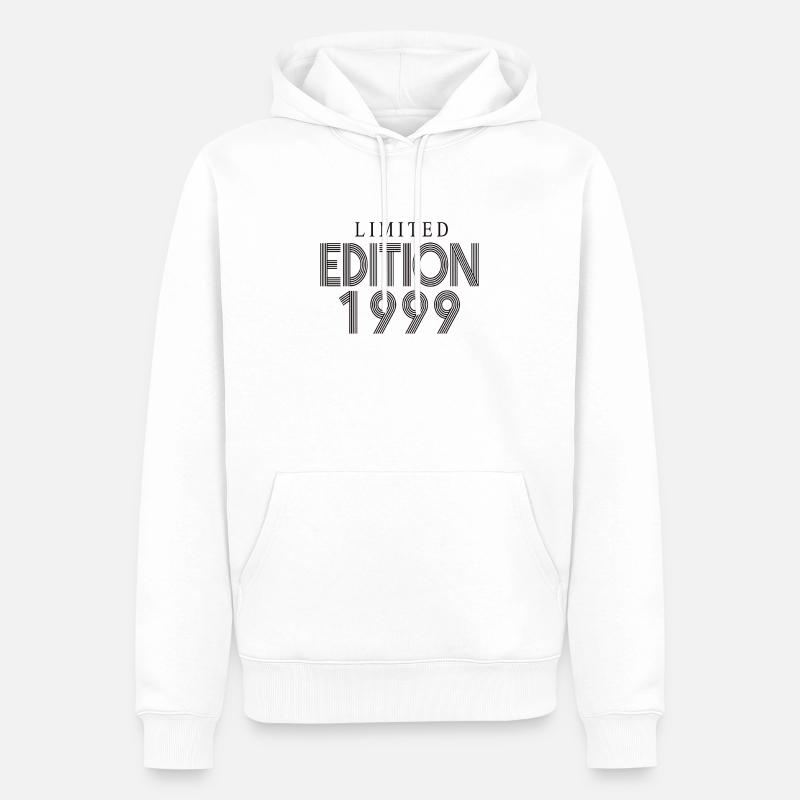 Édition limitée 1999 - Sweat à capuche Premium bio Homme - blanc