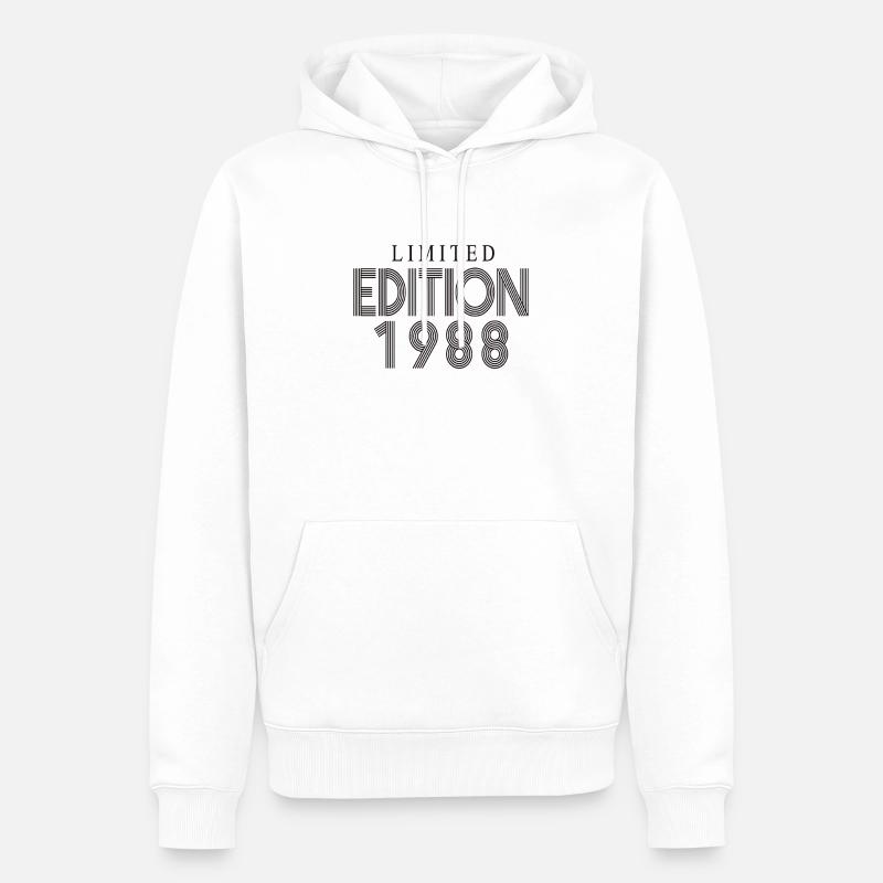 Édition limitée 1988 - Sweat à capuche Premium bio Homme - blanc
