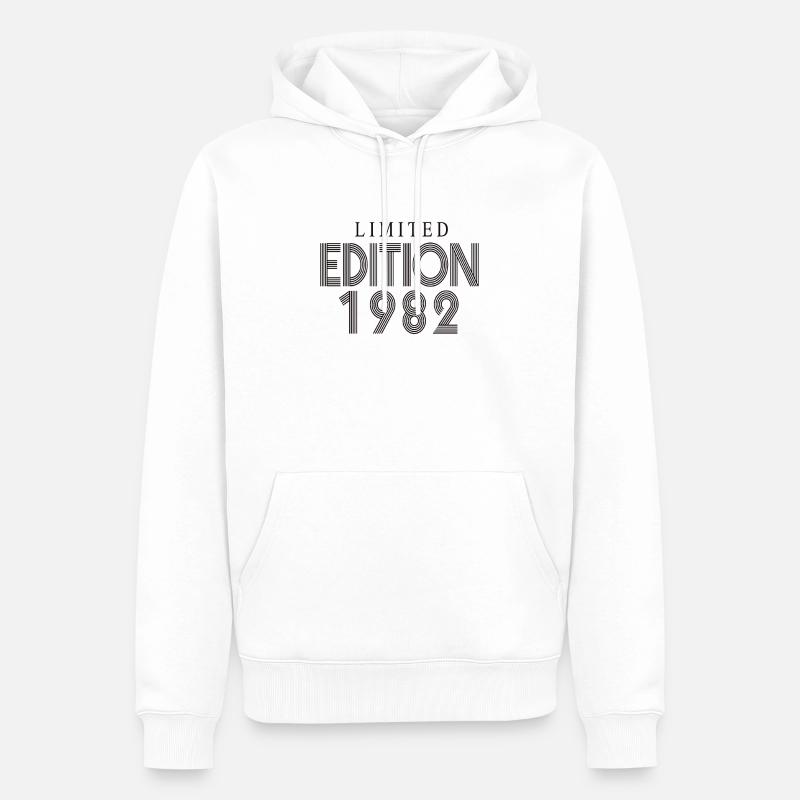 Édition limitée 1982 - Sweat à capuche Premium bio Homme - blanc