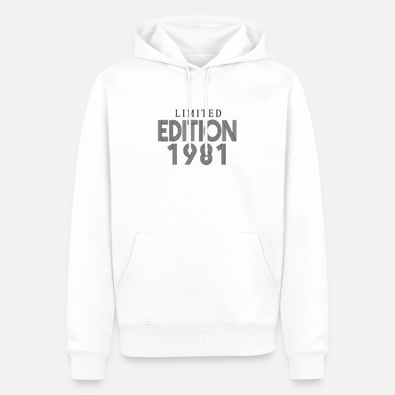 Édition limitée 1981 - Sweat à capuche Premium bio Homme - blanc