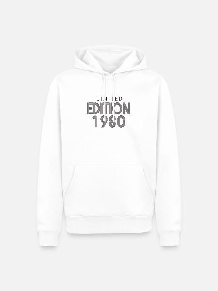 Édition limitée 1980 - Sweat à capuche Premium bio Homme - blanc
