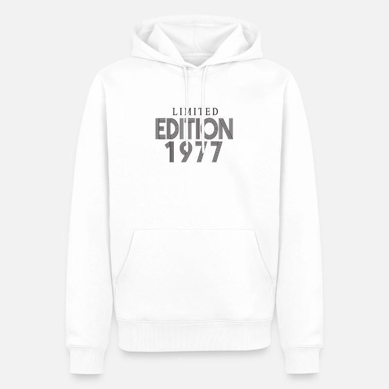 Édition limitée 1977 - Sweat à capuche Premium bio Homme - blanc