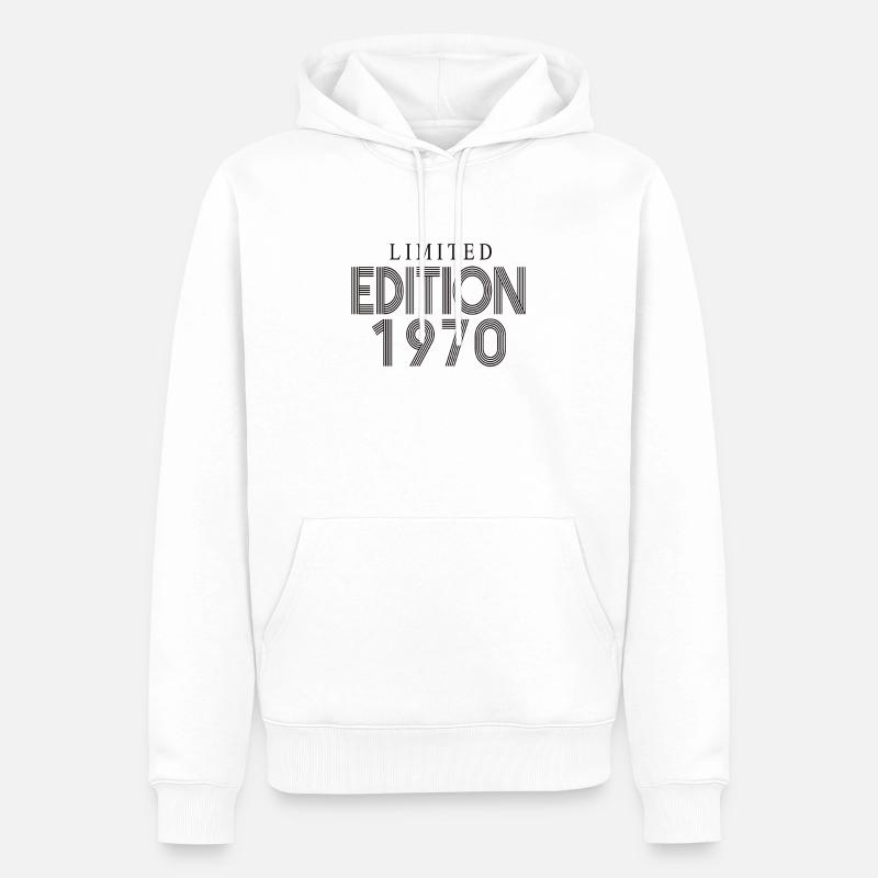 Édition limitée 1970 - Sweat à capuche Premium bio Homme - blanc