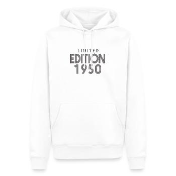 Édition limitée 1950 - Sweat à capuche Premium bio Homme - blanc - Devant - Nico (187cm)
