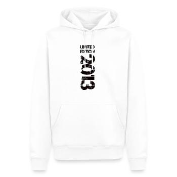 Limited Edition 2013 - Men’s Premium Organic Hoodie - white - Front - Nico (187cm)