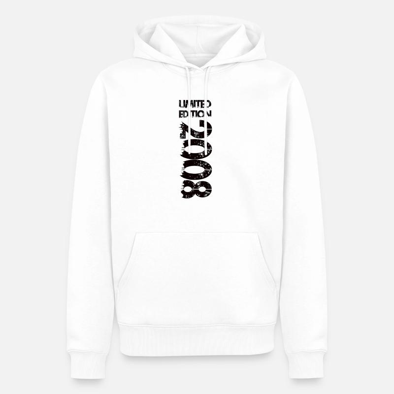 Édition limitée 2008 - Sweat à capuche Premium bio Homme - blanc