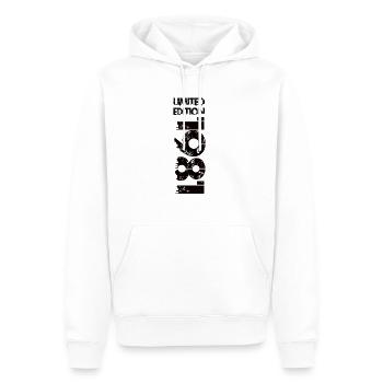 Édition limitée 1981 - Sweat à capuche Premium bio Homme - blanc - Devant - Nico (187cm)